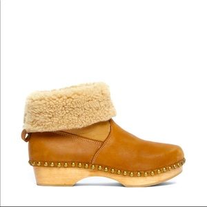 Penelope Chilvers Low Shearling Clog Boots Size 40